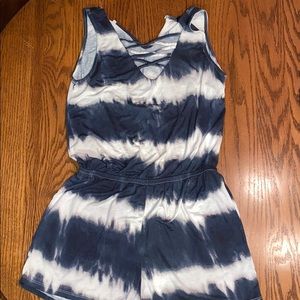 Tie dye two toned romper